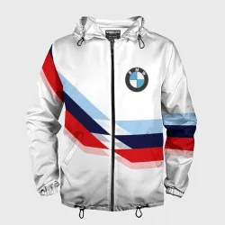 Мужская ветровка 3D BMW БМВ white