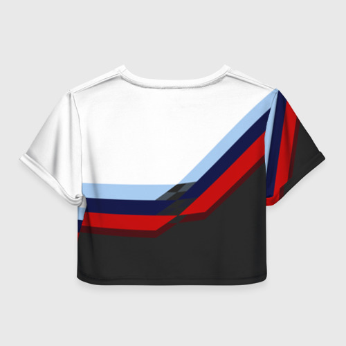 Женская футболка Crop-top 3D BmW m sport БМВ, цвет 3D печать - фото 2