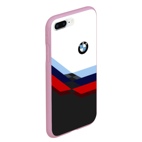 Чехол для iPhone 7Plus/8 Plus матовый BmW m sport БМВ, цвет розовый - фото 3