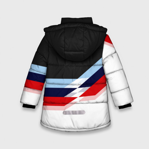 Зимняя куртка для девочек 3D BmW m sport, цвет черный - фото 2
