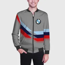 Мужской бомбер 3D Бмв Bmw 2018 Grey - фото 2