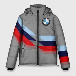 Мужская зимняя куртка 3D Бмв Bmw 2018 Grey