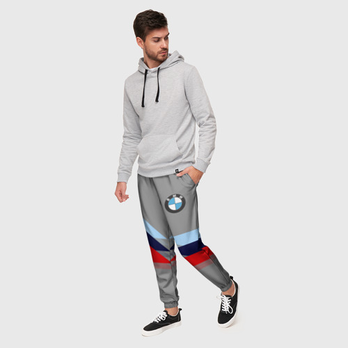 Мужские брюки 3D Бмв Bmw 2018 Grey, цвет 3D печать - фото 3