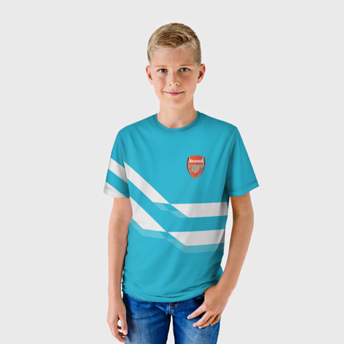 Детская футболка 3D Арсенал / FC Arsenal 2018 Blue, цвет 3D печать - фото 3