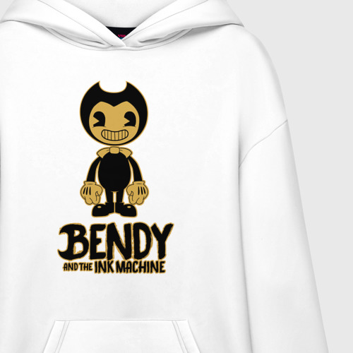 Худи SuperOversize хлопок Bendy and the ink machine 12, цвет белый - фото 3