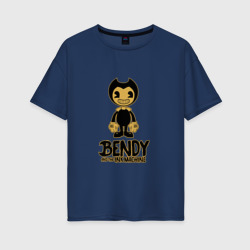 Женская футболка хлопок Oversize Bendy and the ink machine 12