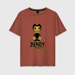 Женская футболка хлопок Oversize Bendy and the ink machine 12