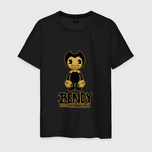 Мужская футболка хлопок Bendy and the ink machine 12, цвет черный