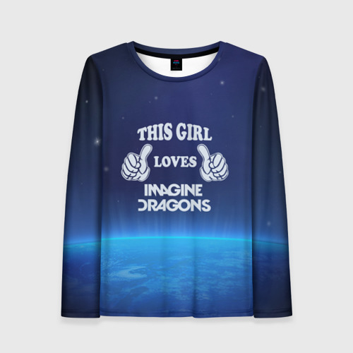 Женский лонгслив 3D This Girl Loves ImagineDragons, цвет 3D печать