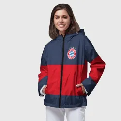 Женская ветровка 3D Bayern Munchen - Red-Blue FCB 2022 new - фото 2
