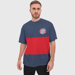 Мужская футболка oversize 3D Bayern Munchen - Red-Blue FCB 2022 new - фото 2