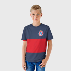 Детская футболка 3D Bayern Munchen - Red-Blue FCB 2022 new - фото 2