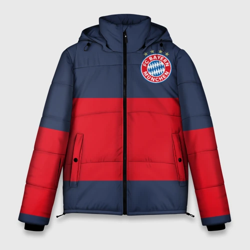 Мужская зимняя куртка 3D Bayern Munchen - Red-Blue FCB 2022 new