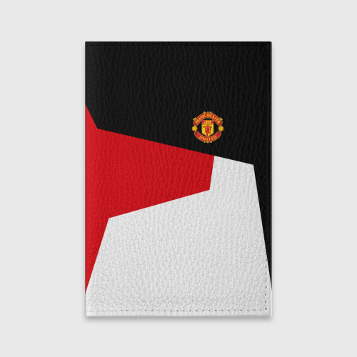 Обложка для паспорта матовая кожа Manchester United 2018 #12, цвет бирюзовый