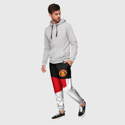 Мужские брюки 3D Manchester United 2018 #12, цвет 3D печать - фото 3