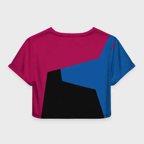 Женская футболка Crop-top 3D FC Barcelona 2018 #5, цвет 3D печать - фото 2
