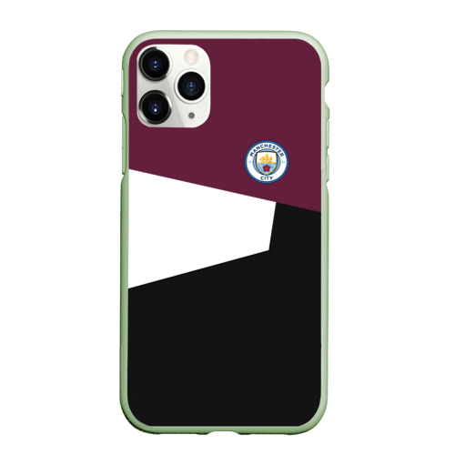 Чехол для iPhone 11 Pro матовый Манчестер сити Manchester city, цвет салатовый