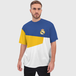 Мужская футболка oversize 3D Real Madrid geometry sport - фото 2