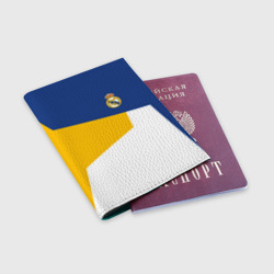 Обложка для паспорта матовая кожа Real Madrid geometry sport - фото 2