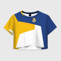 Женская футболка Crop-top 3D Real Madrid geometry sport