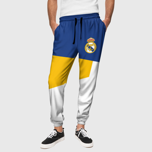 Мужские брюки 3D Real Madrid geometry sport, цвет 3D печать - фото 4
