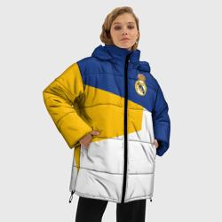 Женская зимняя куртка Oversize Real Madrid geometry sport - фото 2