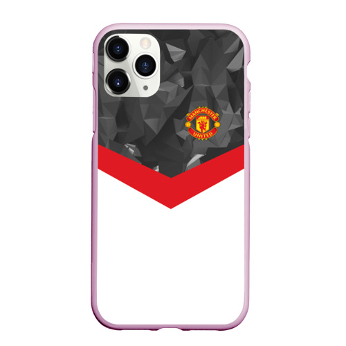 Чехол для iPhone 11 Pro Max матовый Manchester United 2018 #16, цвет розовый