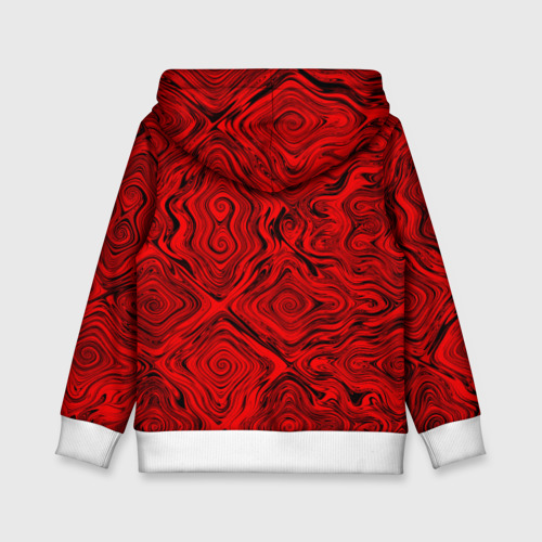 Детская толстовка 3D Tie-Dye red, цвет белый - фото 2