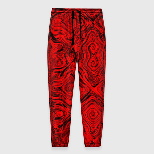 Мужские брюки 3D Tie-Dye red, цвет 3D печать