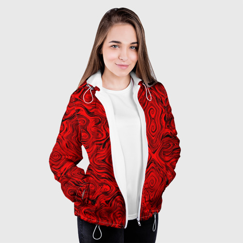Женская куртка 3D Tie-Dye red, цвет белый - фото 4