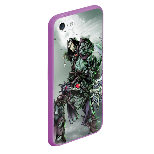 Чехол для iPhone 5/5S матовый Darksiders 1, цвет фиолетовый - фото 3