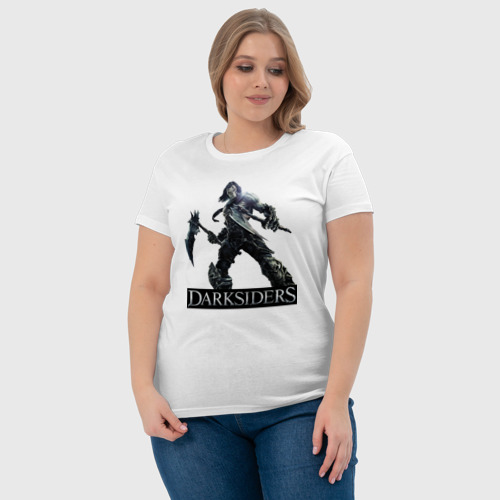 Женская футболка хлопок Darksiders 7, цвет белый - фото 6