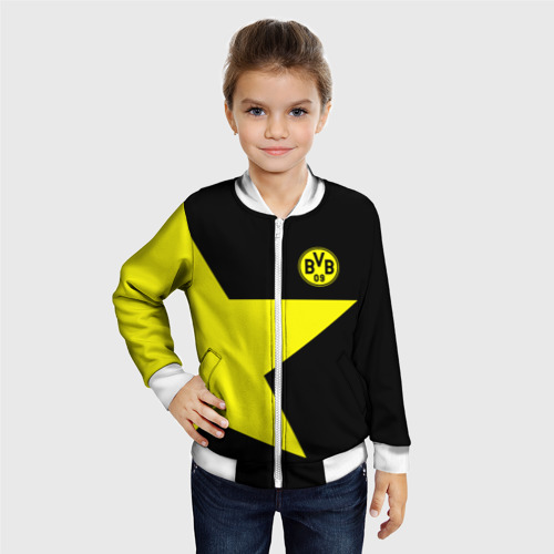 Детский бомбер 3D FC Borussia Dortmund  2018, цвет белый - фото 3