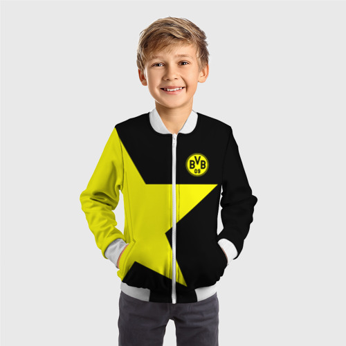 Детский бомбер 3D FC Borussia Dortmund  2018, цвет белый - фото 4