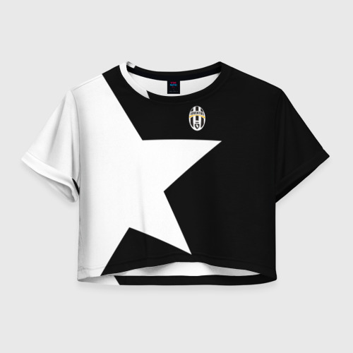 Женская футболка Crop-top 3D Juventus Ювентус 2018, цвет 3D печать