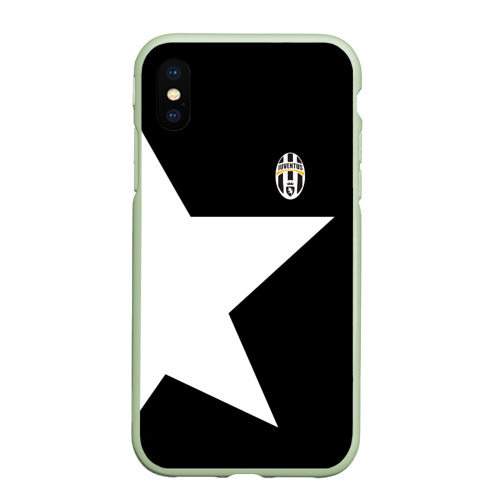 Чехол для iPhone XS Max матовый Juventus Ювентус 2018, цвет салатовый