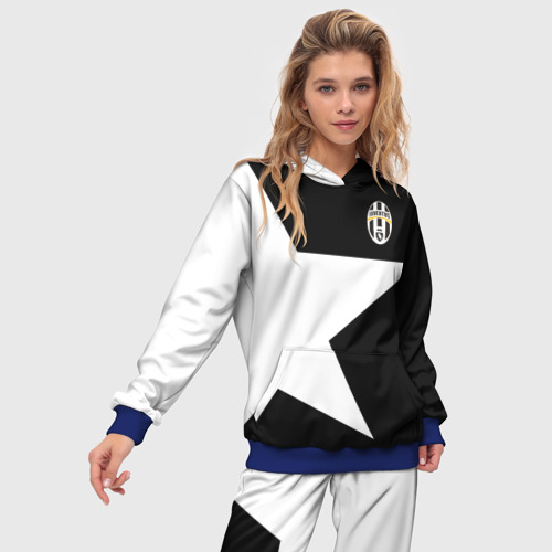 Женский костюм с толстовкой 3D Juventus Ювентус 2018, цвет синий - фото 3