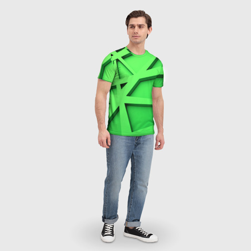 Мужская футболка 3D Кислотная абстракция, цвет 3D печать - фото 5