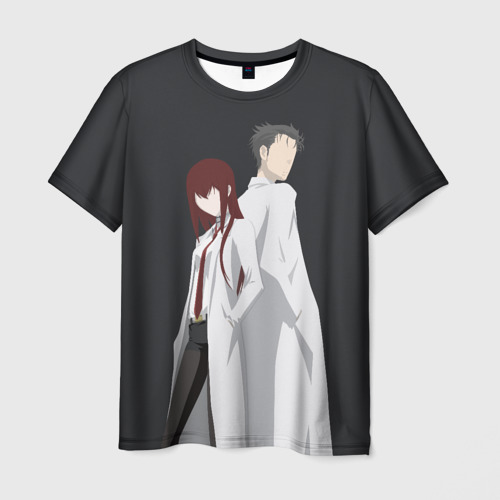 Мужская футболка 3D Okabe & Kurisu, цвет 3D печать