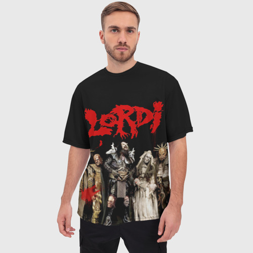 Мужская футболка oversize 3D Lordi, цвет 3D печать - фото 3