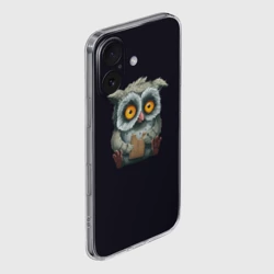 Чехол для iPhone 16 силиконовый с защитой камеры Сова с Печенькой - фото 2