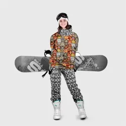 Накидка на куртку 3D Совы Плитка - фото 2