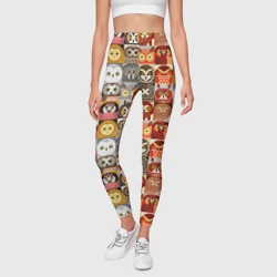 Леггинсы 3D Совы Плитка - фото 2
