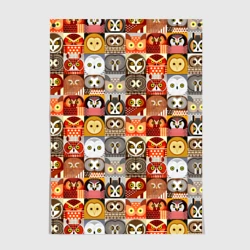 Постер Совы Плитка