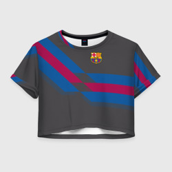 Женская футболка Crop-top 3D FC Barcelona Barca ФК Барселона