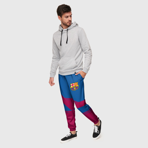 Мужские брюки 3D FC Barcelona #6, цвет 3D печать - фото 3