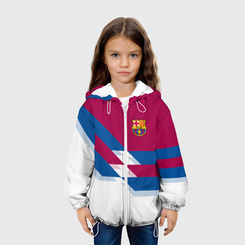 Детская куртка 3D FC Barcelona #4, цвет белый - фото 4