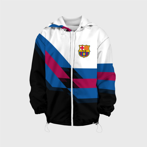 Детская куртка 3D FC Barcelona #3, цвет белый