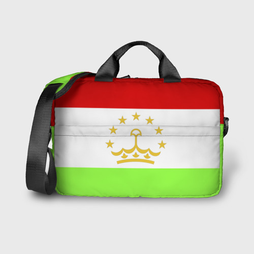 Сумка для ноутбука 3D Флаг Таджикистана, цвет 3D печать