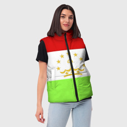 Женский жилет утепленный 3D Флаг Таджикистана - фото 2
